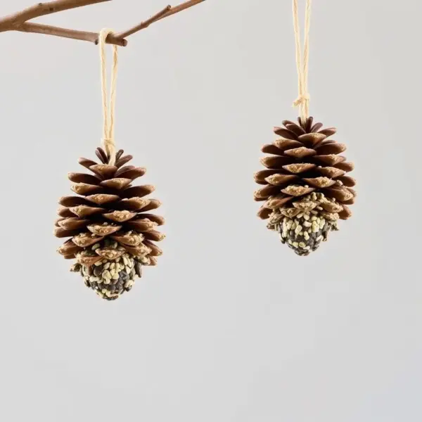 Handcrafted Pine Cone Bird Feeder (2-pack)